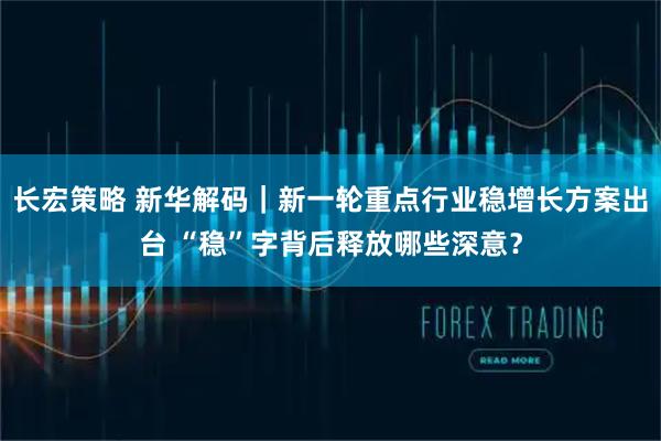 长宏策略 新华解码｜新一轮重点行业稳增长方案出台 “稳”字背后释放哪些深意？