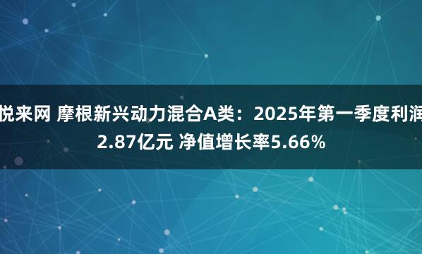 悦来网 摩根新兴动力混合A类：2025年第一季度利润2.87亿元 净值增长率5.66%