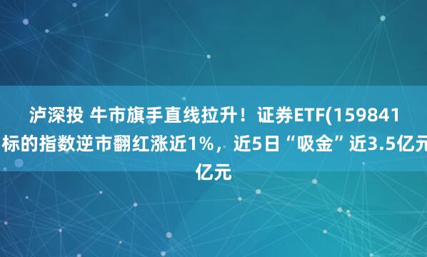 泸深投 牛市旗手直线拉升！证券ETF(159841)标的指数逆市翻红涨近1%，近5日“吸金”近3.5亿元